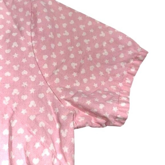 Disney Minnie Mouse Pink Heart Print XS T-Shirt 100% Cotton Made In Vietnam - Picture 5 of 8